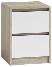 Odell K2 MIX éjjeliszekrény, sonoma-, fehér