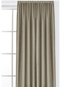 Bézs bársony dimout (részleges sötétítő) függöny 265x225 cm Velto – Filumi