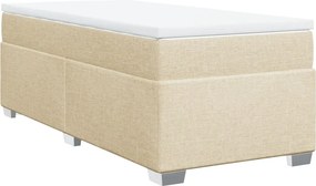 vidaXL krémszínű szövet rugós ágy matraccal 80 x 200 cm