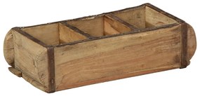 Tálca 30x14x9 cm Tömör Fa Újrahasznosított