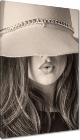 Vászonkép 80x120 Szűz a kalapban Stílus