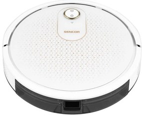 Sencor - Intelligens robotporszívó felmosóval 2in1 28W/2600 mAh Wi-Fi fehér + távirányító