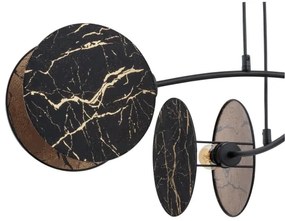 Csillár zsinóron MOTIF 4xE27/15W/230V fekete/arany