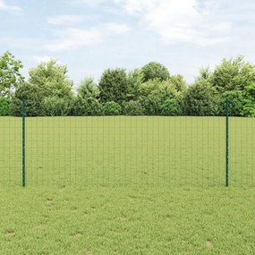 Kerti kerítés készlet 2 db Zöld Acél 25 x 1 m Tartós