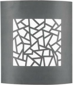 Nova Luce kültéri fali lámpa Zenith sötétszürke alumínium fehér akril