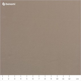Szürkésbarna kárpitozott ágyneműtartós franciaágy ágyráccsal 180x200 cm Hauke – Makamii