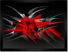 Poszterek keretben 40x30 Divatos piros tüskék Absztrakt