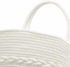 szürke-fehér pamut tárolókosár Ø43 x 38 cm