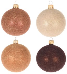 Liris glitteres üveg karácsonyi gömb 8cm
