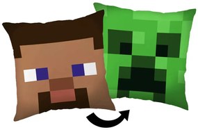Minecraft Steve Creeper párna, díszpárna 40*40 cm