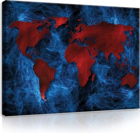 Vászonkép 80x60 Globális Kombináció Texturált Térkép Minimalista