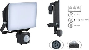 Brilagi - ELARA PRO LED reflektor 20W 230V IP65 s pohybovým senzorem