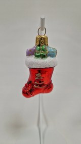 Karácsonyfadísz üvegből Karácsony Karácsonyi zokni