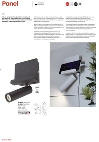 Redo 01-3083 - LED Fali spotlámpa PANEL LED/3,5W/230V USB fehér