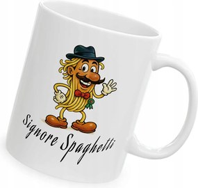 Nyomott mintás bögre Italian Brainrot Signore Spagetti vicces olasz abszurd