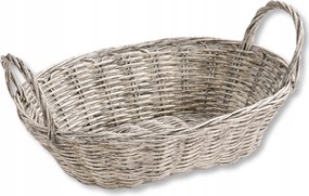 Ovális Kenyérkosár gyümölcs evőeszköz kosár szürke 28cm