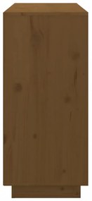 mézbarna tömör fenyőfa tálalószekrény 111 x 34 x 75 cm