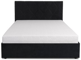 Franciaágy 160 cm Botones (fekete) (ágyráccsal). 1116776