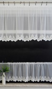 Mg Fátyol szett Ecru Karnis hímzéssel 210cm vitrázs függönyök