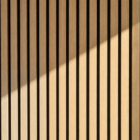 FREJA Akusztikai lamellás falpanel 100x60x2,2cm White oak - Egyedi méretre is levágjuk - 100x60x2,2cm , Grey Oak