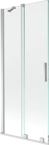 Mexen Velar 2-paneles, toló kádparaván 85 x 150 cm, átlátszó, króm - 896-085-000-01-01