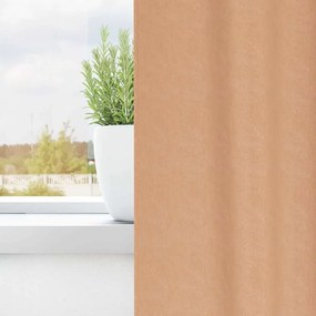 Függönyök függönyökkel 2 pcs Világosbarna 140x140cm Poliészter