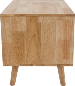 Éjjeliszekrény, masszív fa, természetes, BRUNI