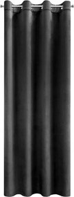 Bársony Függöny Egyszínű Zas/melanie/fekete 1