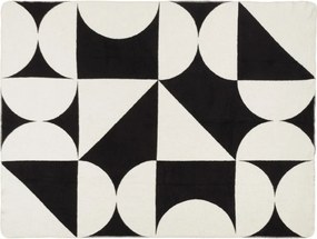 Fekete-krémszínű takaró 150x200 cm Tul – noo.ma