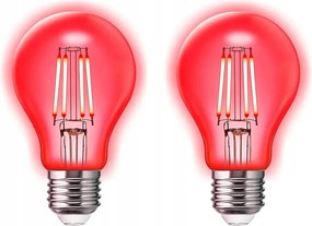 Led izzó E27 Piros 4W A60 Dekoratív Karácsonyi Party szett 2 db