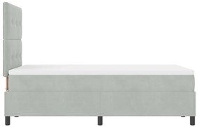 Boxspring Ágy Matrac Kép Sötétszürke 120x200 cm Bársony