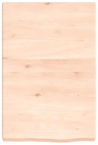 kezeletlen tömör tölgyfa fali polc 40x60x(2-6) cm