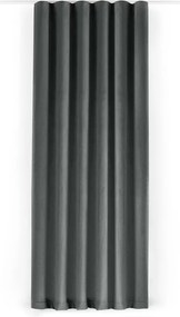 Sötétszürke bársony dimout (részleges sötétítő) függöny 265x250 cm Velto – Filumi