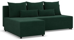 Nobu sarokkanapé, kordbársony, univerzális oldal, zöld