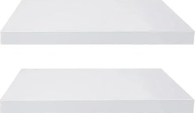 2 x Polc 30 x 20cm Fekete Fehér Tölgy Akasztós Polcok Nappali Konyha Könyvespolc Bútor