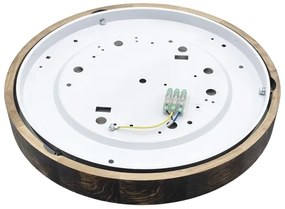 LED mennyezeti lámpa OAK SMOKY SLIM LED/36W/230V 4000K átm. 37 cm tölgy/sötétbarna