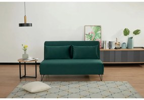 Zöld kihúzható kanapé ZENIA VELVET