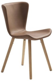 Konyakbarna bőrutánzat étkezőszék Teslin – Unique Furniture