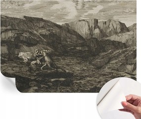 Dekoratív öntapadós fotótapéta Hálószobába Hegyi utazás 152x104 cm