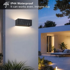 Brilagi - LED kültéri fali lámpatest DONNANI LED/7W/230V 20 cm fekete IP44