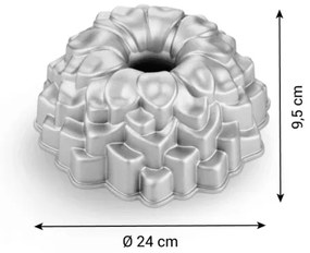 DELÍCIA Magas kuglóf sütőforma bazsarózsa, átmérő 24 cm