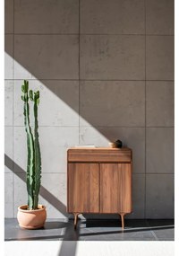 Barna diófa komód 90x110x45 cm Fawn – Gazzda