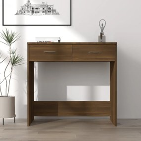 barna tölgy színű szerelt fa íróasztal 80 x 40 x 75 cm
