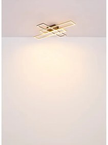 Globo 67208-40G -LED Mennyezeti lámpa DAKARI 40W/230V 3000K 60x80 cm fekete/arany