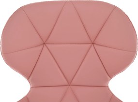 Irodai fotel, rózsaszín/króm, ARGUS NEW