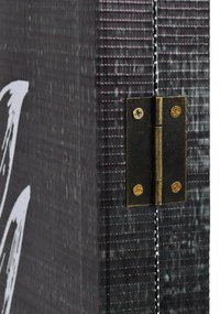 fekete-fehér toll mintás paraván 228 x 170 cm