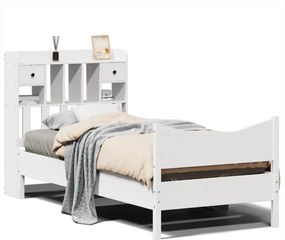 vidaXL fehér tömör fenyőfa ágy matrac nélkül 75 x 190 cm