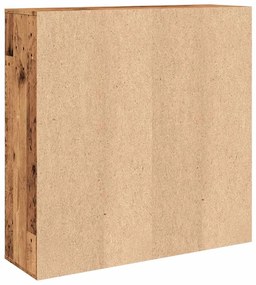 antik fa színű szerelt fa könyvszekrény 98 x 29 x 97,5 cm
