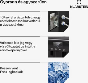 Klarstein Eiszeit rozsdamentes acél jégkocka készítő 3 jégkocka méret ezüst