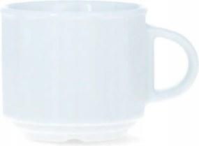 Lubiana Merkury Kávés- és Teáscsésze, Fehér Porcelán, Csészék 150 ml
